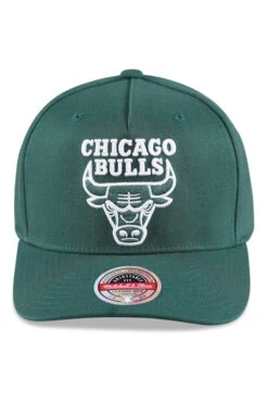 MITCHELL & NESS CAP 110 PINCH PANEL OLIVE CHICAGO BULLS