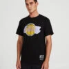 MITCHELL & NESS T-SHIRT DISTRESSED LOGO LAKERS -Fitness Gear Store 1000090726 001 Zoom 1 Front
