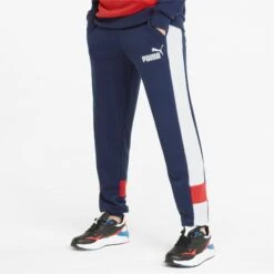 PUMA ESSENTIALS+ MEN'S COLOURBLOCK SWEATPANTS