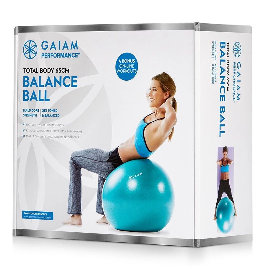 GAIAM PHYSIO BALL BALANCEBALL KIT 65CM 4 GAIAM PHYSIO BALL BALANCEBALL KIT 65CM - Image 2