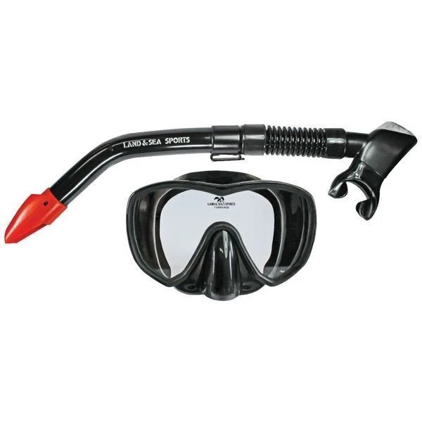 LAND & SEA MARLIN FRAMELESS MASK & SNORKEL SET - BLACK 3 LAND & SEA MARLIN FRAMELESS MASK & SNORKEL SET - BLACK