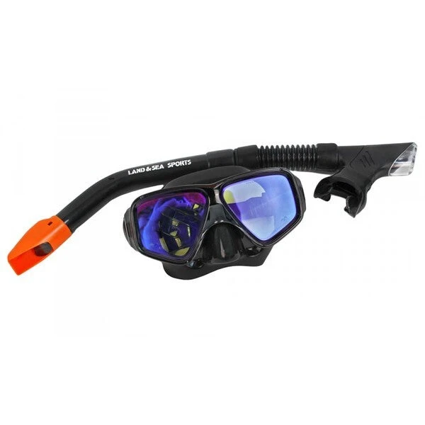 LAND & SEA BLACK MIRROR MASK & SNORKEL SET 2 LAND & SEA BLACK MIRROR MASK & SNORKEL SET