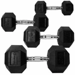 RINGMASTER DUMBELL RUBBER HEX 12.5KG