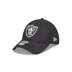 NEW ERA CAP 39THIRTY BLACK WHITE LAS VAGAS RAIDERS