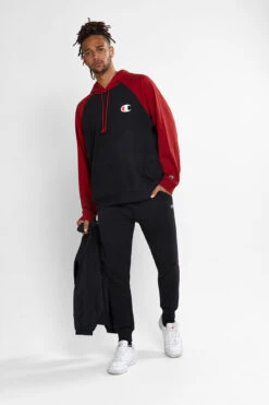 CHAMPION LIGHTWEIGHT TERRY COLOUR BLOCK HOODIE -Fitness Gear Store AW44N 27P 4