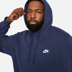 NIKE SPORTSWEAR CLUB FLEECE PULL OVER MENS HOODIE 9 NIKE SPORTSWEAR CLUB FLEECE PULL OVER MENS HOODIE -Fitness Gear Store BV2654 410 PHSYM010