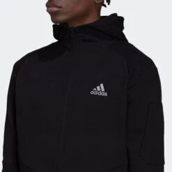 ADIDAS ESSENTIALS4GAMEDAY FULL-ZIP HOODIE -Fitness Gear Store Essentials4Gameday Full Zip Hoodie Black HE1811 41 detail