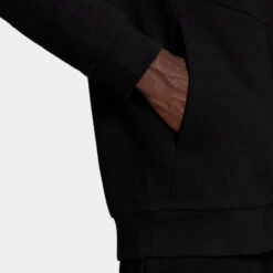 ADIDAS ESSENTIALS4GAMEDAY FULL-ZIP HOODIE -Fitness Gear Store Essentials4Gameday Full Zip Hoodie Black HE1811 42 detail