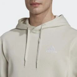 ADIDAS ESSENTIALS FLEECE HOODIE -Fitness Gear Store Essentials Fleece Hoodie Beige HL2277 41 detail