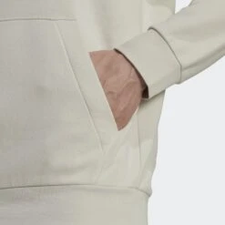 ADIDAS ESSENTIALS FLEECE HOODIE -Fitness Gear Store Essentials Fleece Hoodie Beige HL2277 42 detail