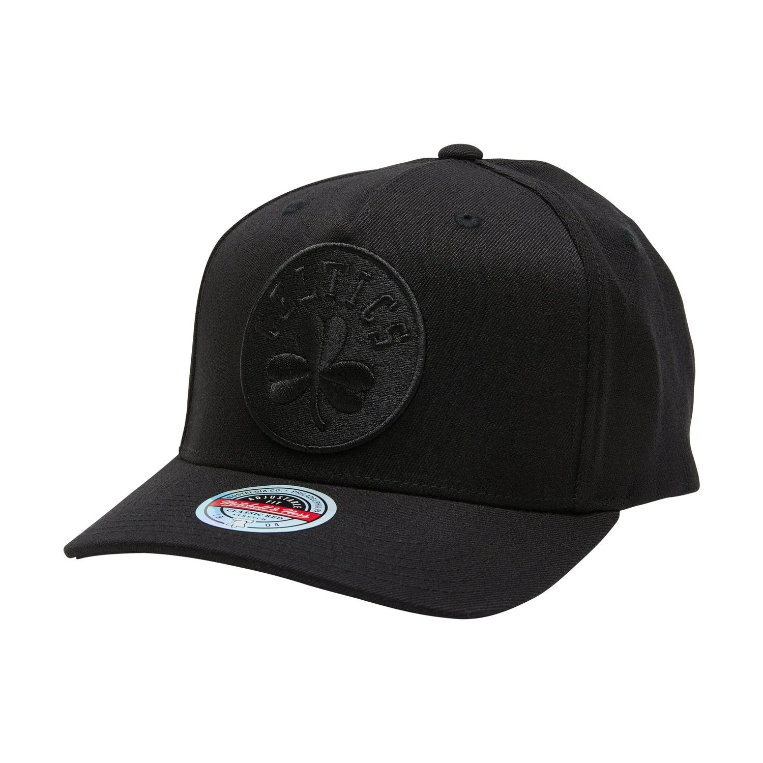 MITCHELL & NESS CAP ALL BLACK LOGO HIGH CROWN BOSOTON CELTICS 3 MITCHELL & NESS CAP ALL BLACK LOGO HIGH CROWN BOSOTON CELTICS