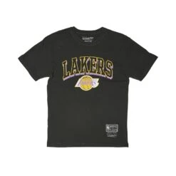 MITCHELL & NESS L.A LAKERS VINTAGE KEYLINE LOGO TEE
