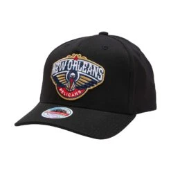MITCHELL & NESS NEW ORLEANS PELICANS TEAM LOGO 5 PANEL CLASSIC RED SNAPBACK