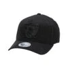 MITCHELL & NESS OAKLAND RAIDERS BLACK TEAM LOGO FLEX 110 5 PANEL SNAPBACK