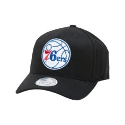 MITCHELL & NESS PHILIDELPHIA 76ers BLUE TEAM LOGO FLEX 110 5 PANEL SNAPBACK