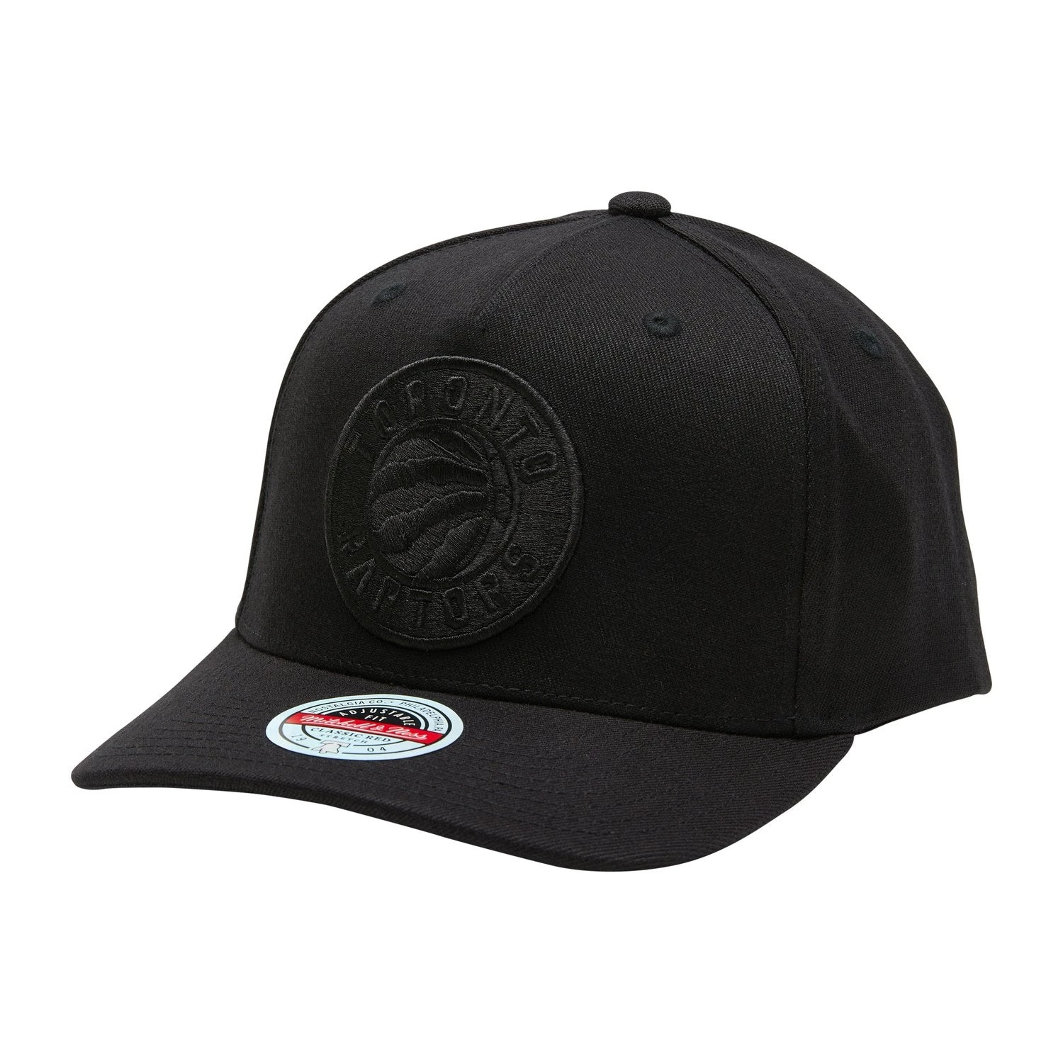 MITCHELL & NESS TORONTO RAPTORS BLACK TEAM LOGO 5 PANEL CLASSIC RED SNAPBACK 3 MITCHELL & NESS TORONTO RAPTORS BLACK TEAM LOGO 5 PANEL CLASSIC RED SNAPBACK