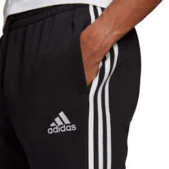 ADIDAS MEN'S 3 STRIPE FLEECE TRACK PANTS -Fitness Gear Store Rebel 60479901 02 black hi res