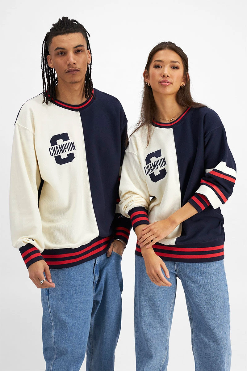 CHAMPION COLLEGIATE HERITAGE SPLIT CREW 3 CHAMPION COLLEGIATE HERITAGE SPLIT CREW