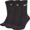 NIKE EVERYDAY LTWT 3 PACK CREW SOCKS -Fitness Gear Store crewblack1