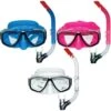 MASK & SNORKEL COLOURED SIL CLEARWATER FLURO - BLUE -Fitness Gear Store fluro