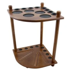FORMULA CORNER CUE STAND - OAK