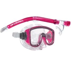 LAND & SEA LAGOON SILITEX MASK & SNORKEL SET JNR - PINK