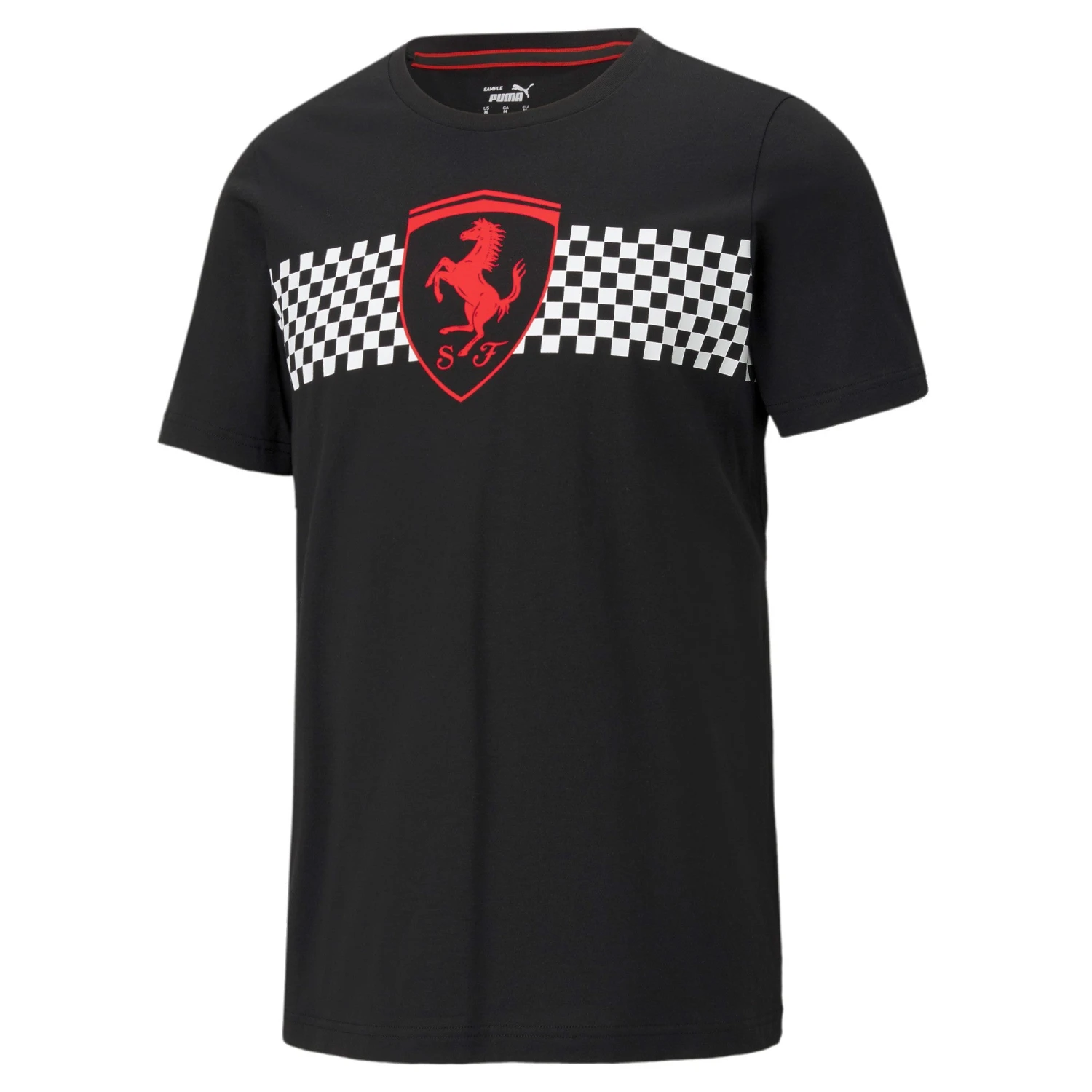 PUMA SCUDERIA FERRARI CHEQUERED FLAG MEN'S TEE 3 PUMA SCUDERIA FERRARI CHEQUERED FLAG MEN'S TEE