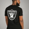 MAJESTIC MITCHELL & NESS JEANER TEE SHIRT - OAKLAND RAIDERS -Fitness Gear Store raidblack