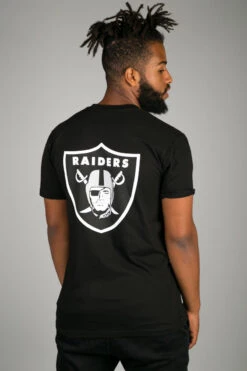 MAJESTIC MITCHELL & NESS JEANER TEE SHIRT - OAKLAND RAIDERS