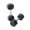 ORBIT DUMBELLS RUBBER HEX PAIR 7KG