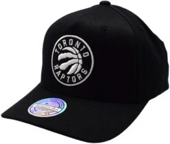 MITCHELL & NESS CAP 110 SNAP FLEX BLACK & WHITE LOGO - TORONTO RAPTORS