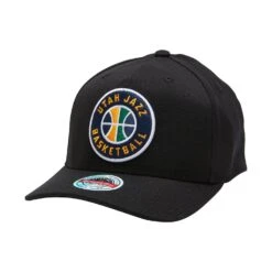 MITCHELL & NESS UTAH JAZZ TEAM LOGO 5 PANEL CLASSIC RED SNAPBACK